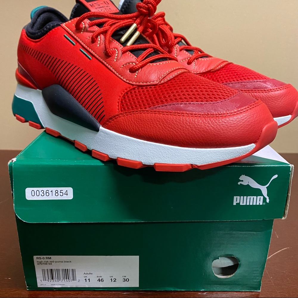 PUMA Mens RS-0 RM Athletic Running Sneakers Red 12